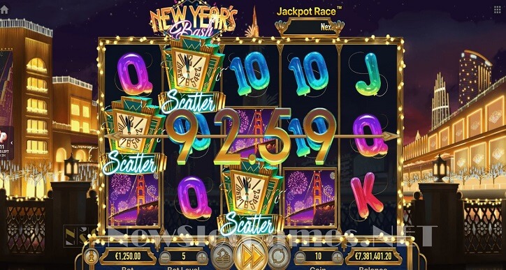 New years bash slot gameplay